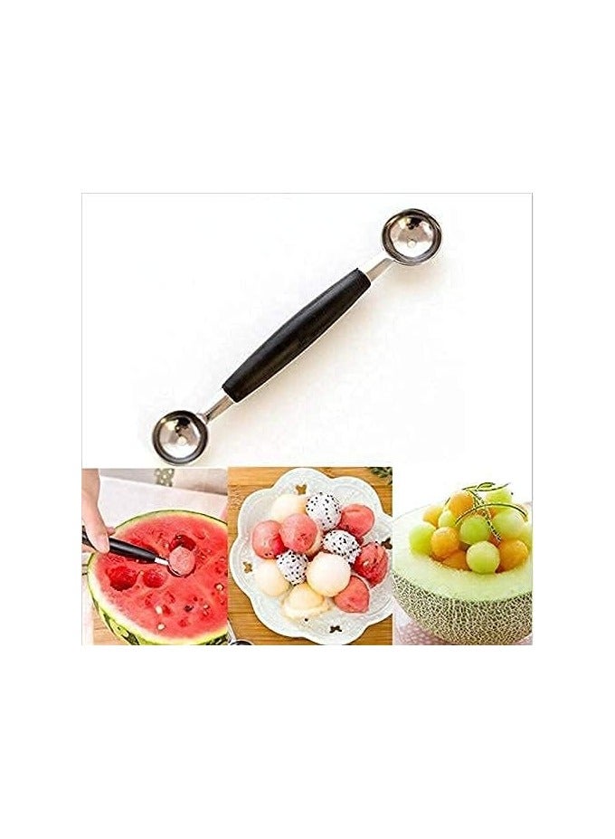 erorex Double End Melon Baller Scoop Fruit Spoon Ice Cream Sorbet Cooking Tool Kitchen Accessories Gadgets - Image 2