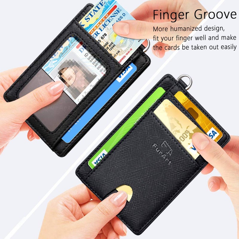 FurArt محفظة FurArt نحيفة وعصرية، محفظات جيب أمامية، حجب RFID، حامل بطاقات ائتمان للرجال والنساء - Image 3