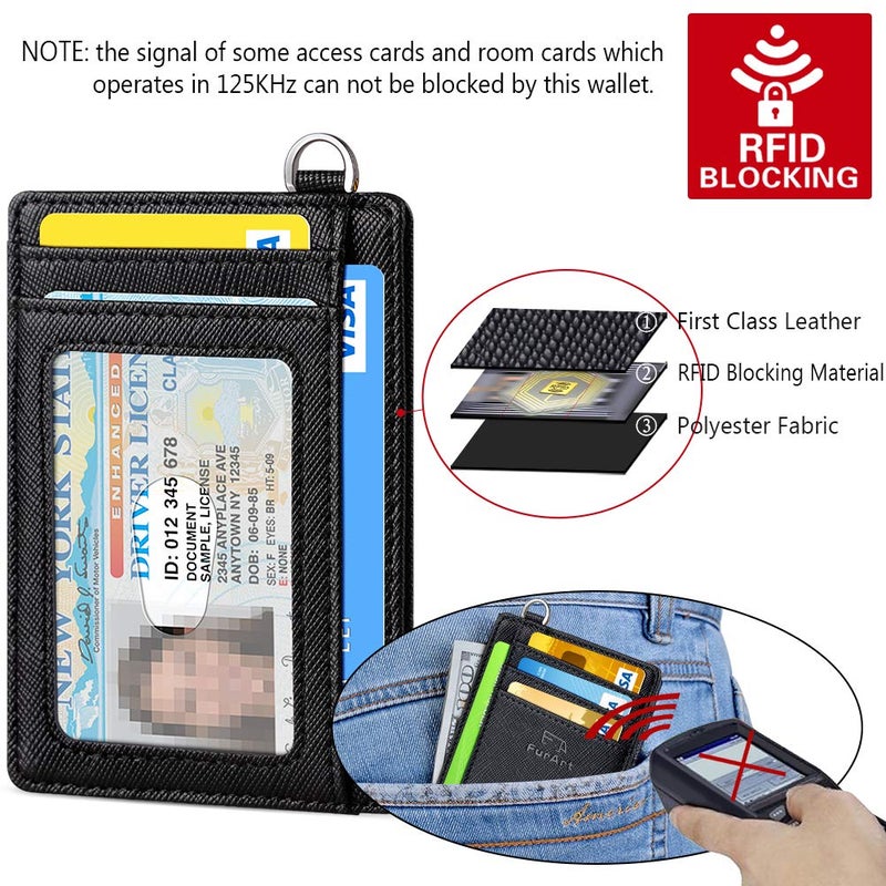FurArt محفظة FurArt نحيفة وعصرية، محفظات جيب أمامية، حجب RFID، حامل بطاقات ائتمان للرجال والنساء - Image 5