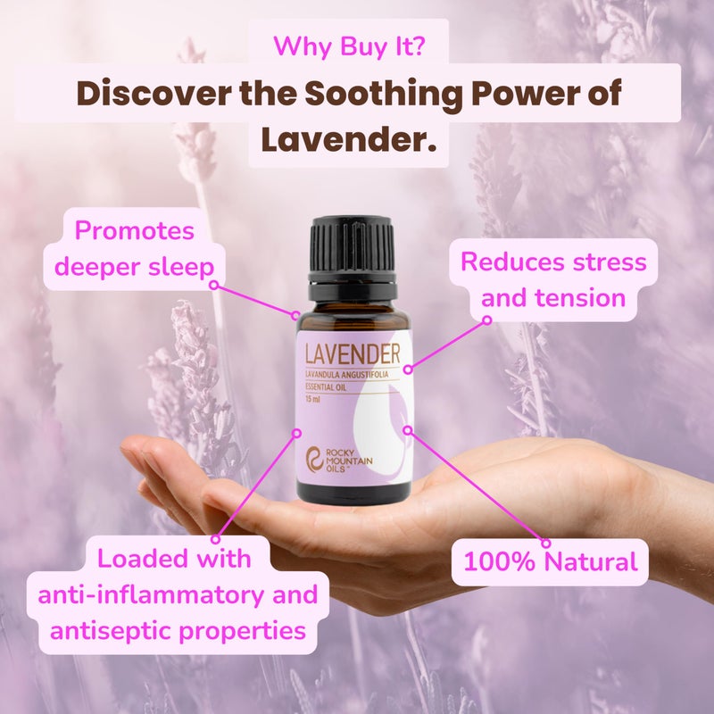 Rocky Mountain Oils Purify Lavender Essential Oil - Organic, Diffuser Oil, Frankincense, Sage oil Pure Essential Oils for Diffuser and Aromatherapy, Perfect for Hotel, Spa, Sleep Diffuser Oil - Image 3