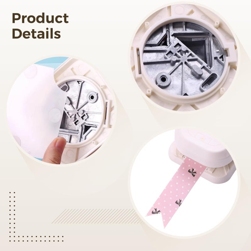 Compact White Plastic 4 In 1 Discbound Hole Punch With Ruler And Pattern Guides - Image 3