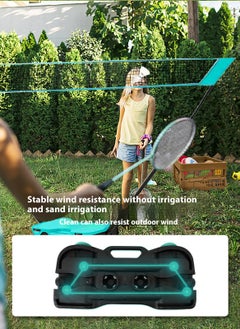 ETG Outdoor Portable Folding Badminton Net Set with Rackets & Balls - Easy Setup for Family Fun  - Image 3