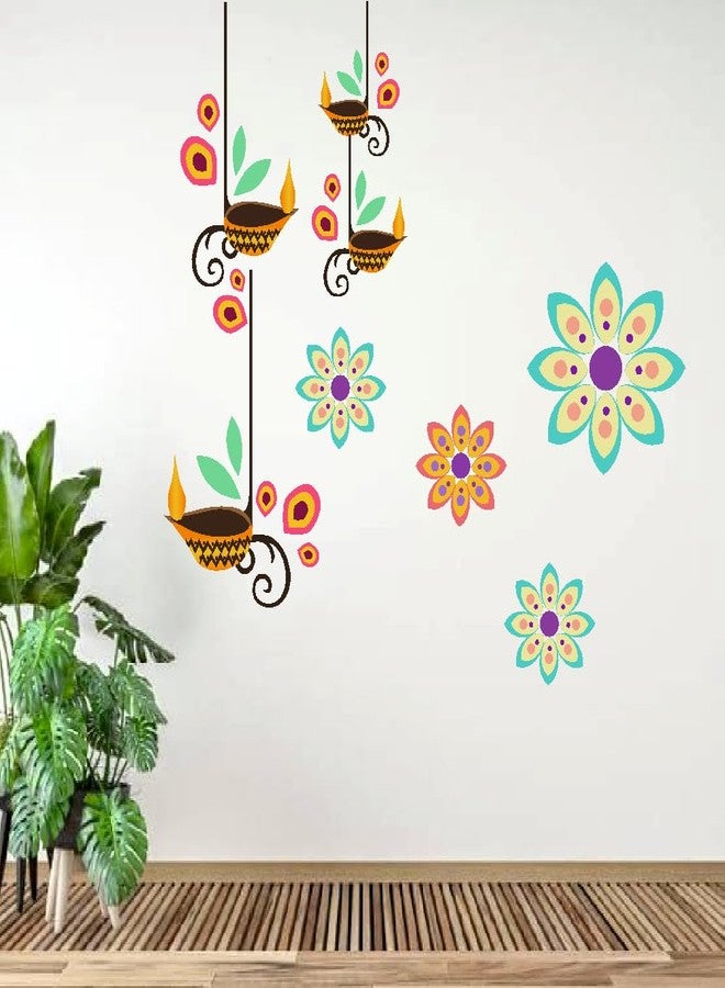 Akki Wold Cartoon Children with Flowers Wall Decal Sticker, Garden Scene Sticker, Decorative Wall Decor Sticker (Desg_03) - Image 2