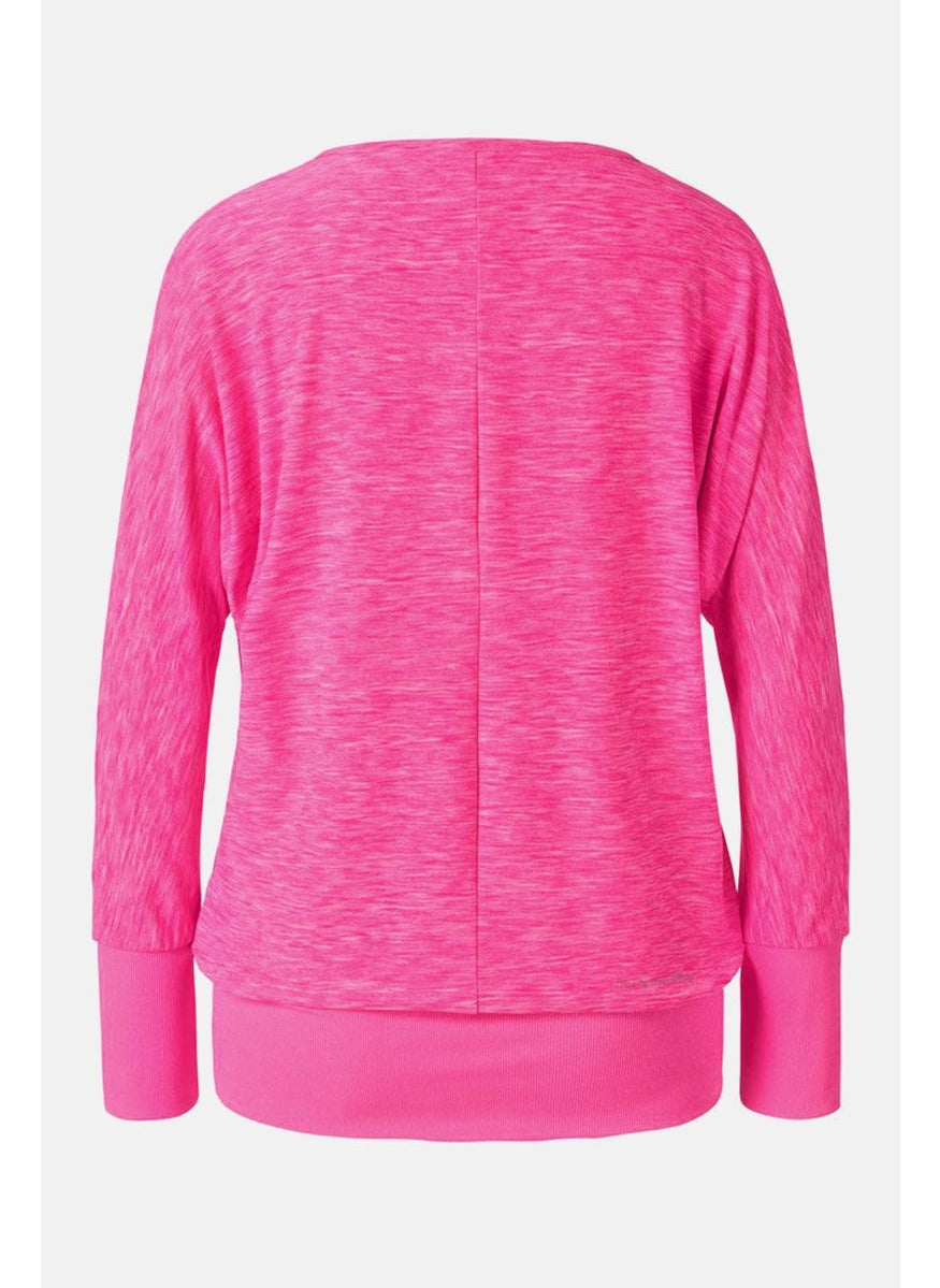 Tchibo Women Sportswear Fit Bat Wing Sleeve Sports Top, Pink  - Image 3