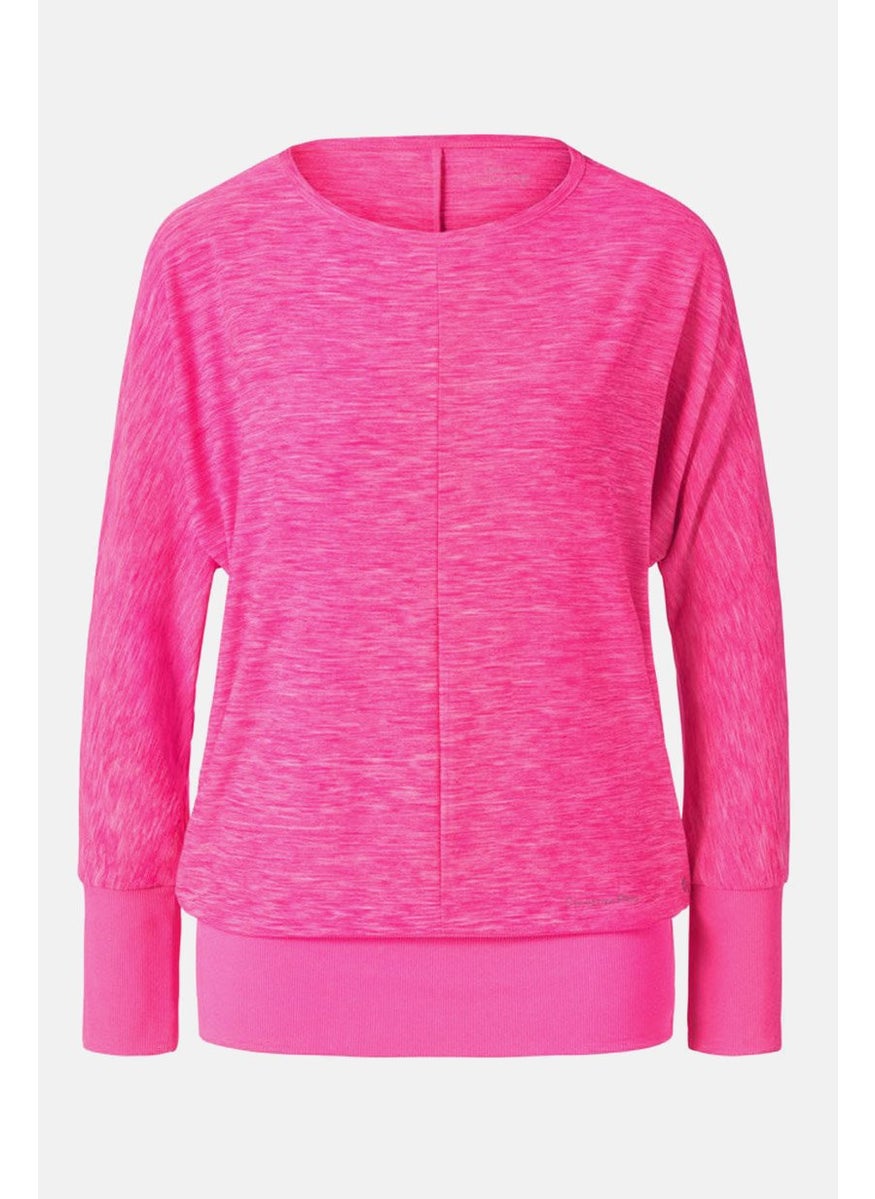 Tchibo Women Sportswear Fit Bat Wing Sleeve Sports Top, Pink  - Image 2