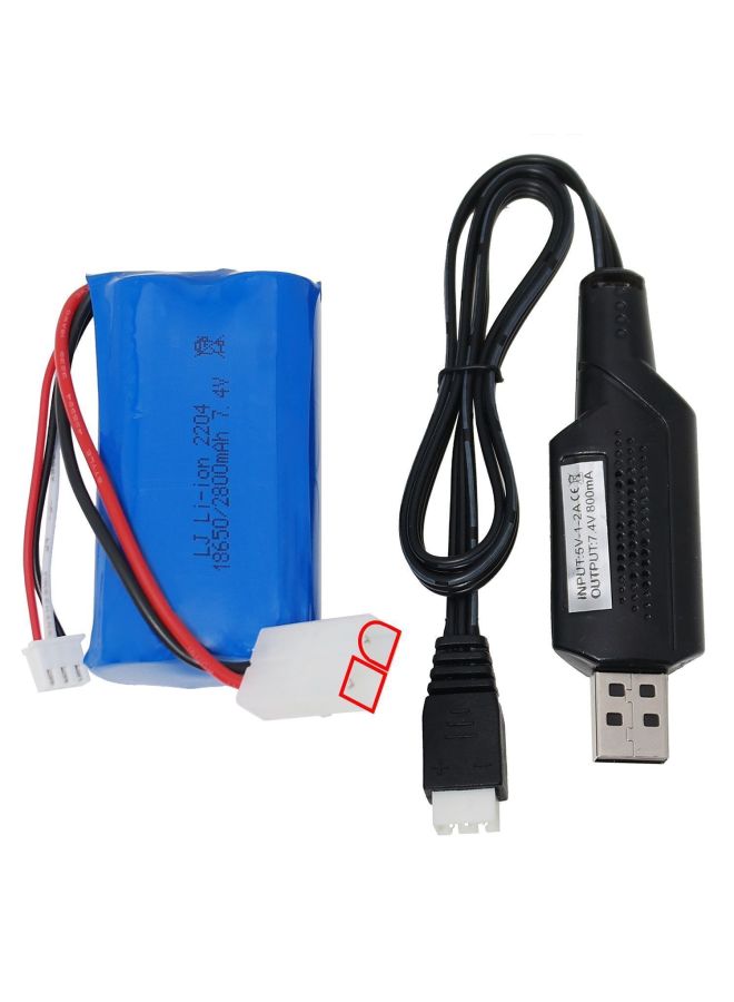 7.4v7000mAh Large Capacity Lithium Battery Henglong 381838893809 Remote Control Battery 1800-Color:L6.2 Otamiya 2800mah+usb  - Image 1