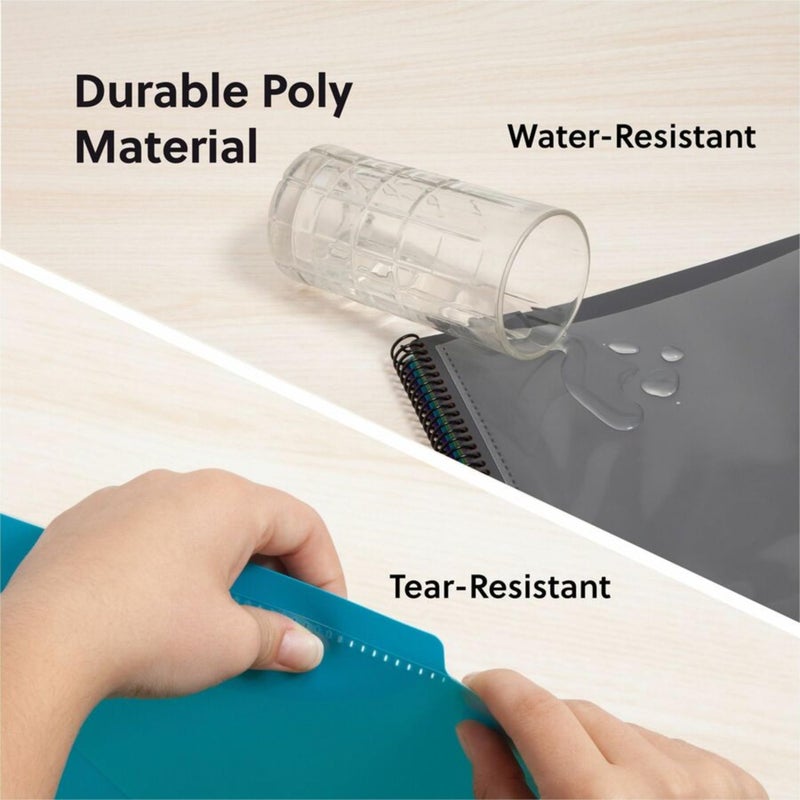 Smead Project Organizer, 24 Pockets, Grey with Assorted Bright Tabs, Tear Resistant Poly, 1/3-Cut Tabs, Letter Size (89206) - Image 5