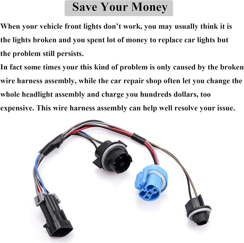 HOPUT 645-205 Headlight Wire Harness for Chevy Cobalt and Pontiac Models - Image 4