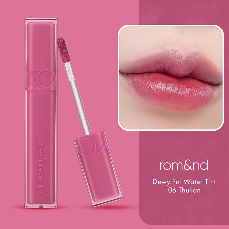 rom&nd DEWYÂ·FUL WATER TINT 06 THULIAN|Glossy|high pigment|moisturizing|non-sticky|Hydrated lips|colorful shades|High Shine|0.18oz - Image 3