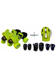 Jaspo Unisex Storm Pro Superior Senior Skates Combo (Skates+Helmet+Knee+Elbow+Wrist) Suitable For Age Upto 6 To 14 Years, Outdoor Wheel, Yellow  - Image 1