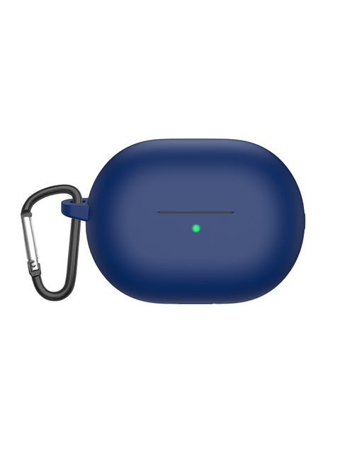 Silicone Cover Case for Huawei FreeBuds Pro 4 / Pro 3, Protective Case Cover with Carabiner (Blue)