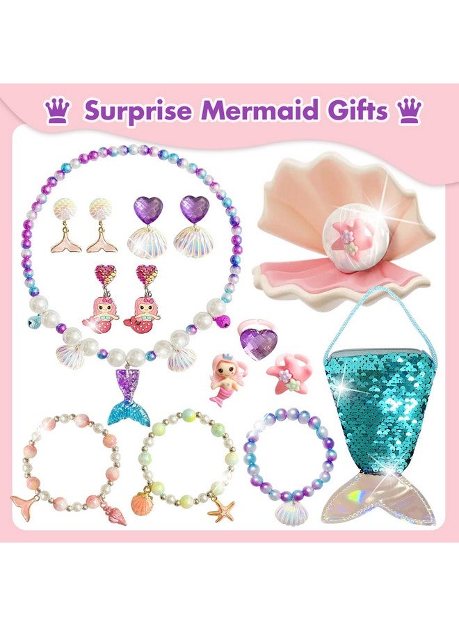 Excalla Mermaid Bath Bombs For Kids With Surprise Inside, 9 Pcs Natural Handmade Fizzy Shell Bubble Bath Bomb Kit For Girls With Jewelry Toys, Pefect For Christmas Easter Birthday Gift Princess Party Favor - Image 2