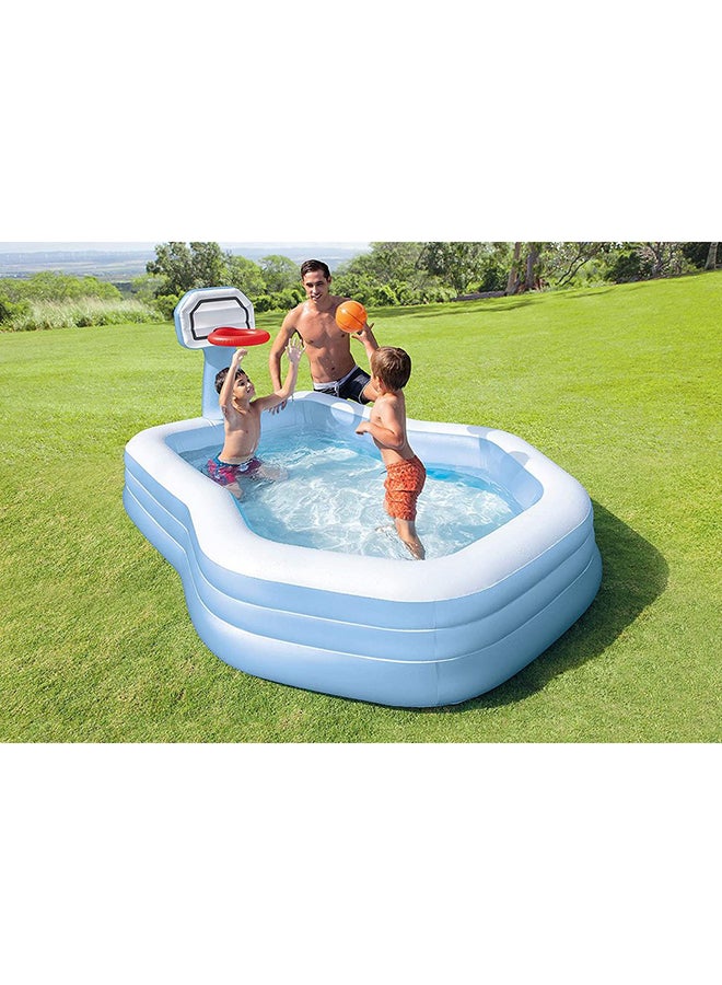 INTEX Swim Center Shoot in' Hoops Inflatable Family Pool 257x188x135cm - Image 3