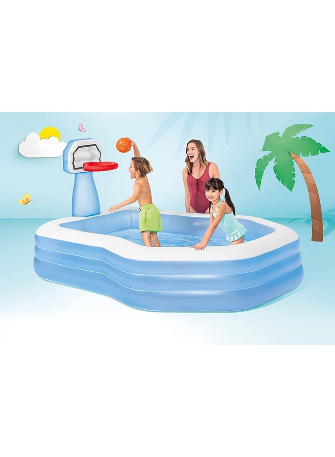 INTEX Swim Center Shoot in' Hoops Inflatable Family Pool 257x188x135cm - Image 4