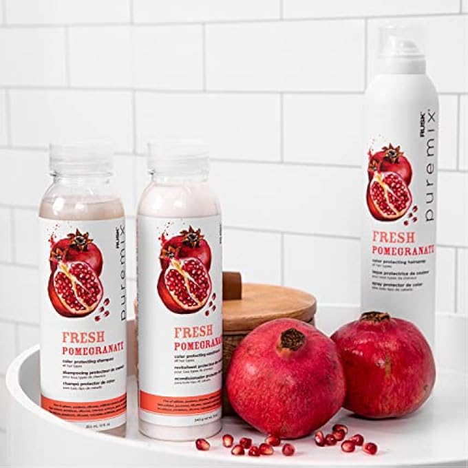 Rusk PUREMIX FRESH POMEGRANATE COLOR PROTECTING CONDITIONER FOR ALL HAIR TYPES, 35 OZ, PROLONG COLOR RADIANCY AND SHINE, REDUCES DRYNESS AND BREAKAGE, CRUELTY-FREE - Image 3