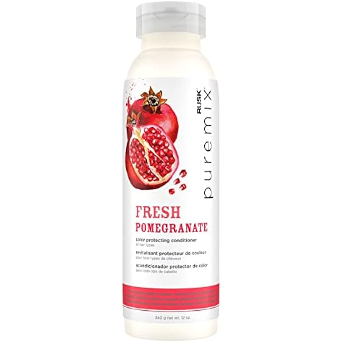 Rusk PUREMIX FRESH POMEGRANATE COLOR PROTECTING CONDITIONER FOR ALL HAIR TYPES, 35 OZ, PROLONG COLOR RADIANCY AND SHINE, REDUCES DRYNESS AND BREAKAGE, CRUELTY-FREE - Image 1