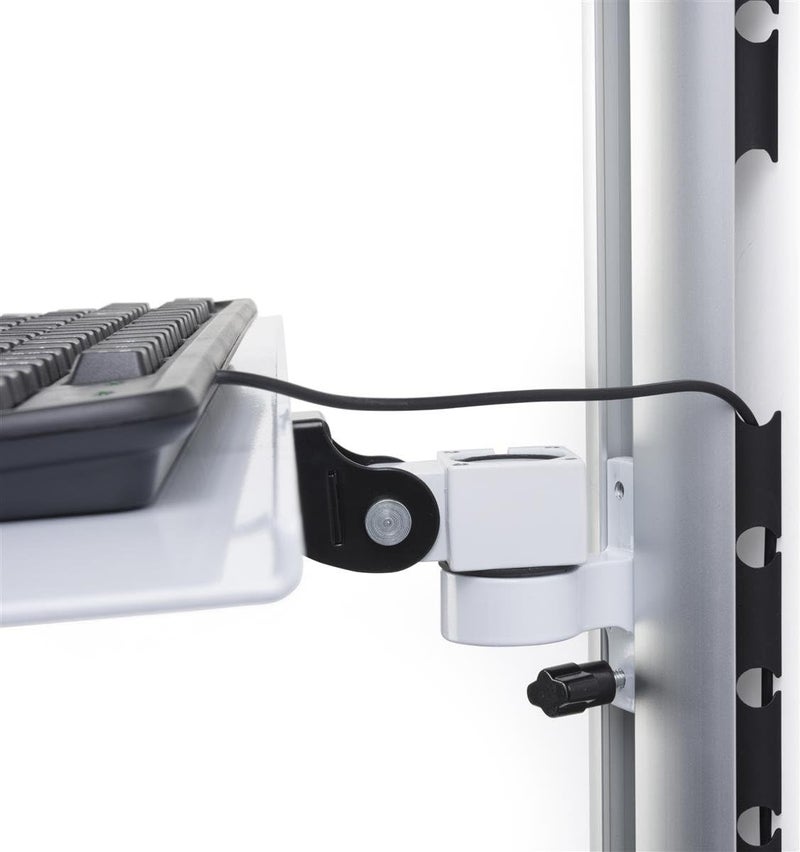 Displays2go حامل شاشة Displays2go القابل للتعديل للتثبيت على الحائط ارتفاع قابل للتعديل بناء من الألمنيوم فضي أبيض VMSSWWM27 - Image 5