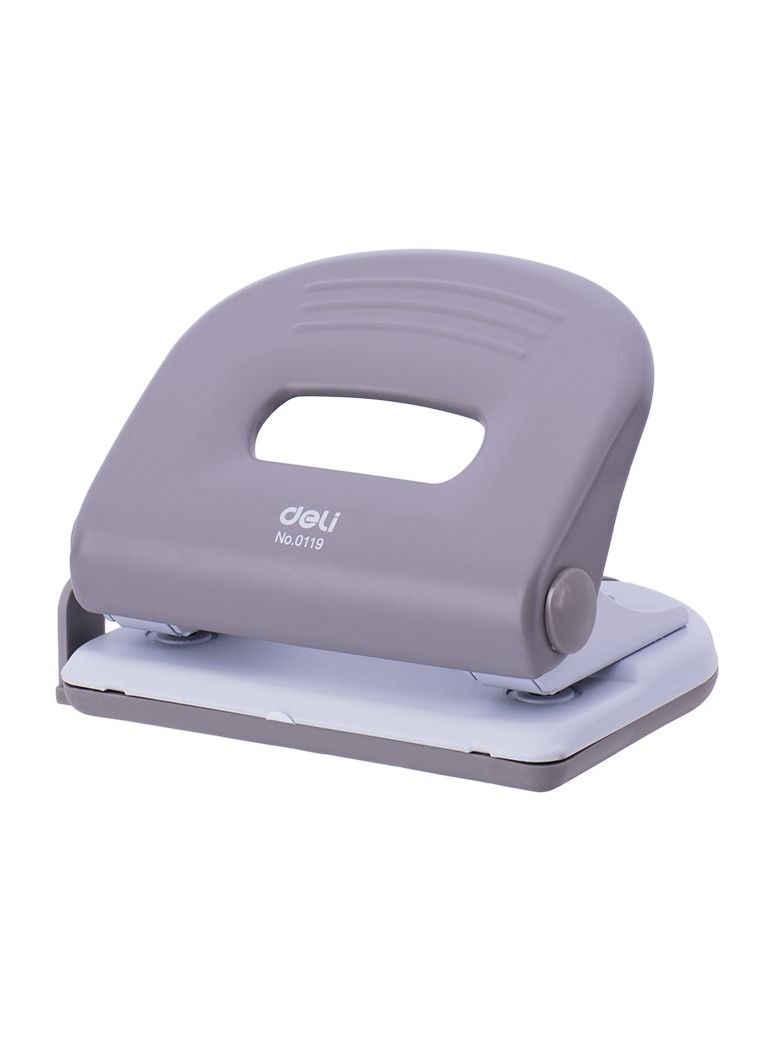 Deli 2-Hole Paper Punch 25 Sheet Capacity Grey