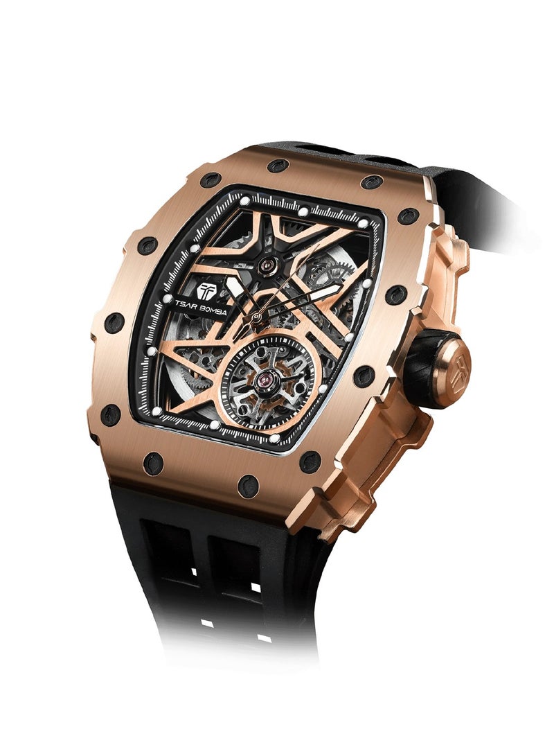 TSAR BOMBA Men's Elemental Series Automatic Silicone Rubber Strap Watch TB8209A-05 - Image 2