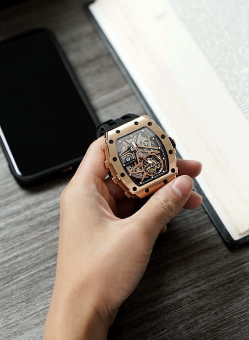 TSAR BOMBA Men's Elemental Series Automatic Silicone Rubber Strap Watch TB8209A-05 - Image 4