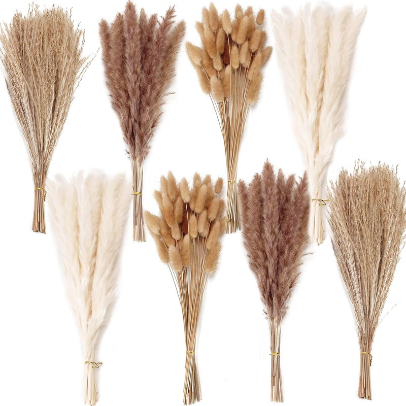 ANPROOR 200PCS Dried Flower Bouquet – Pampas Grass, Floral Decor for Home, Wedding, and Boho Style | Perfect for Vases, Fall, Spring, Summer, and Winter Arrangements - Image 1