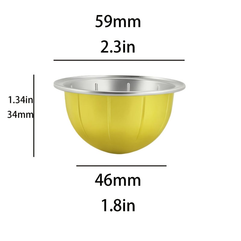 Golden Reusable Coffee Capsule Fillable Pod With 10 Filter Caps 1 Silicone Cap Powder Spoon And Pointed Tail Brush Tamping Kit - Image 2