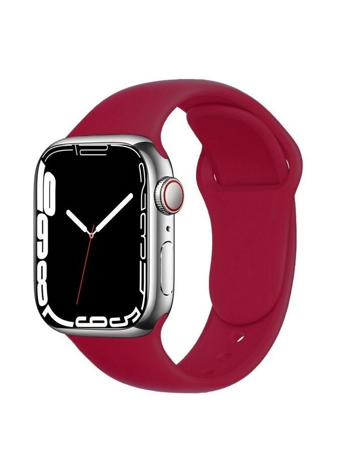 Apple Watch Band 41mm 40mm 38mm Soft Silicone Sport Band Replacement Wrist Strap Compatible for iWatch Apple Watch Series 7/SE/6/5/4/3/2/1 (41mm/40mm/38mm) - Image 1