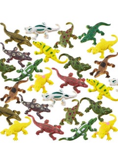 Crocodile Toy Alligator Toy Simulation Realistic Crocodile Toy Plastic Alligator Wild Life Jungle Animal Model Figure Toy Alligators And Crocodiles For Play (24 Pieces)