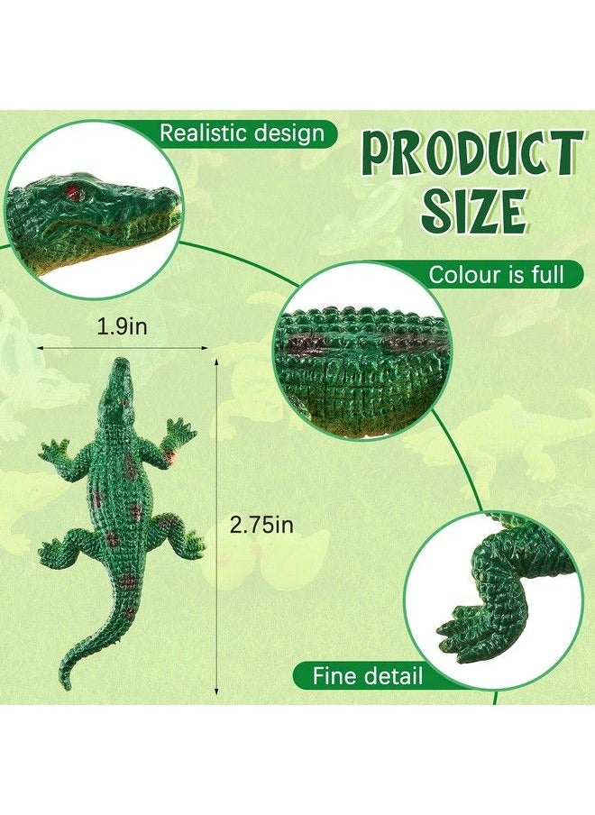 Generic - Crocodile Toy Alligator Toy Simulation Realistic Crocodile Toy Plastic Alligator Wild Life Jungle Animal Model Figure Toy Alligators And Crocodiles For Play (24 Pieces) - Image 1