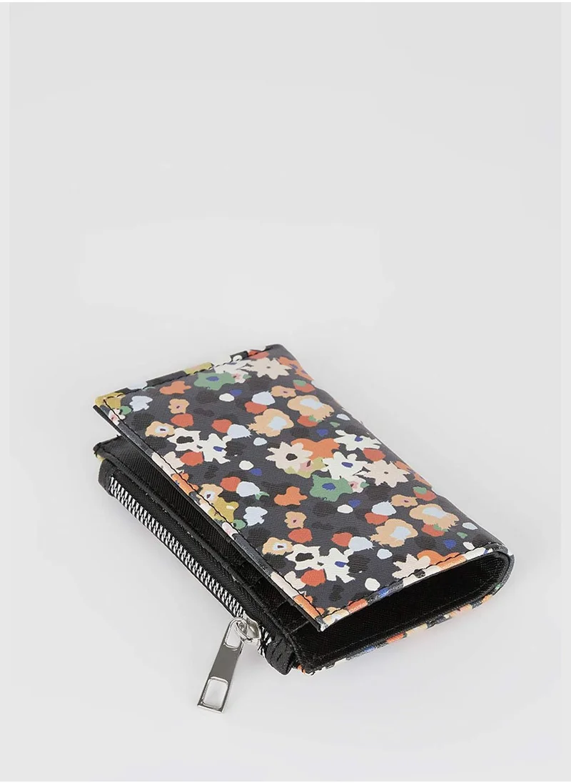 DeFacto Faux Leather Floral Print Wallet