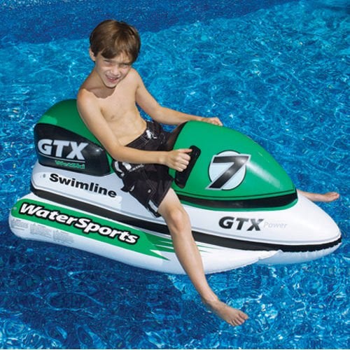 Swimline 9027SL GTX Wet Ski Wild Ride On Water Bike Inflatable Float 9027 - Image 1