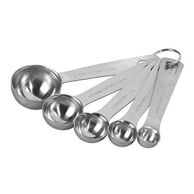Tala Stainless Steel Measuring Spoons, 5 Piece Set for Measuring Dry and Liquids