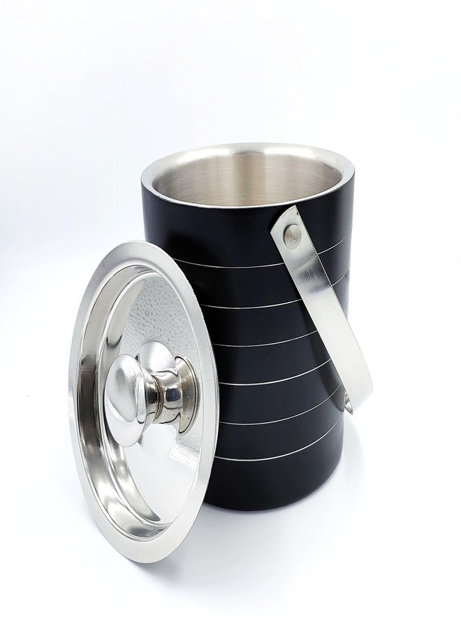 EVK® Exclusive Stainless Steel Double Walled Ice Bucket with Lid | Cocktail Shaker | Ice Tong | Double-Sided Jigger Elegant Gifts for Men, Home Bar, Cocktail Set, Perfect Diwali Gift for Men - Image 4