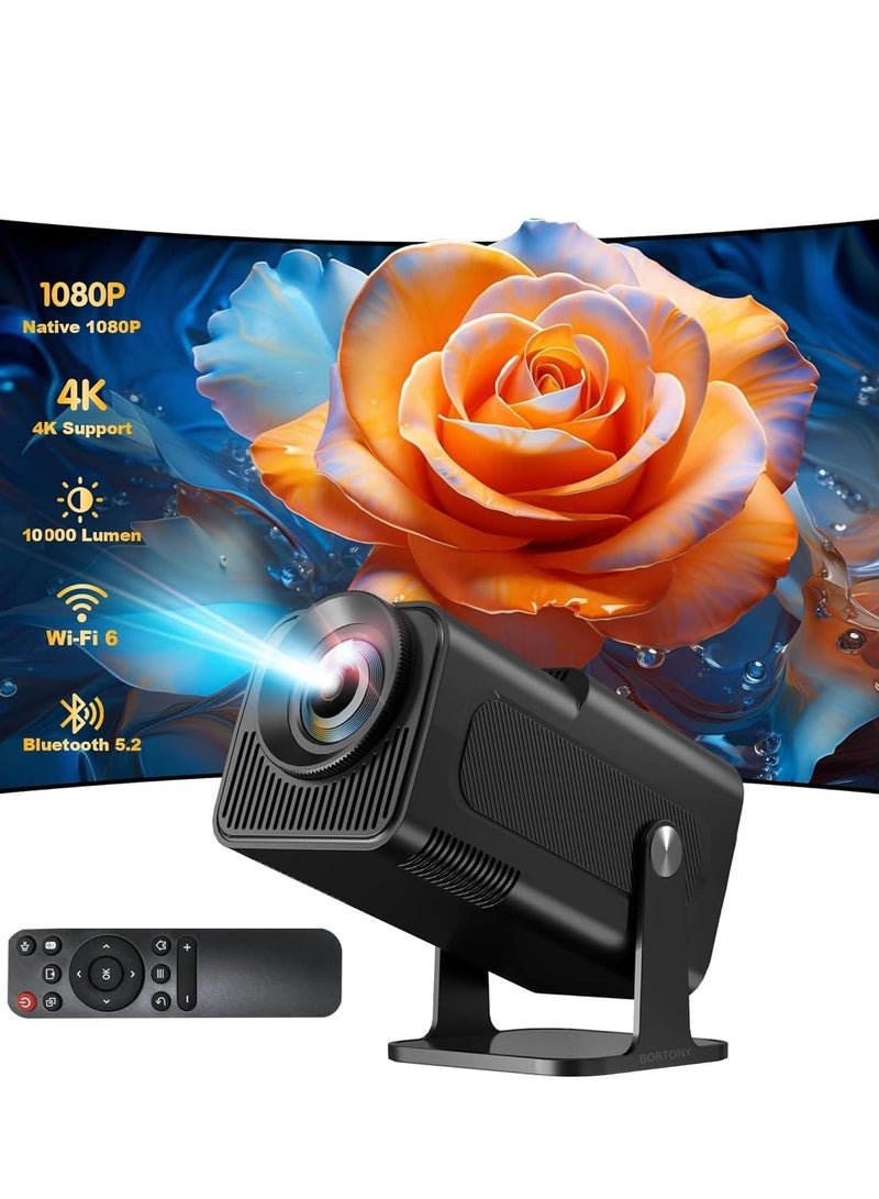 ELTRAZONE Short Throw 4K Projector: Native 1080P, Auto Keystone Correction, and 180-Degree Rotation Feature  - Image 1