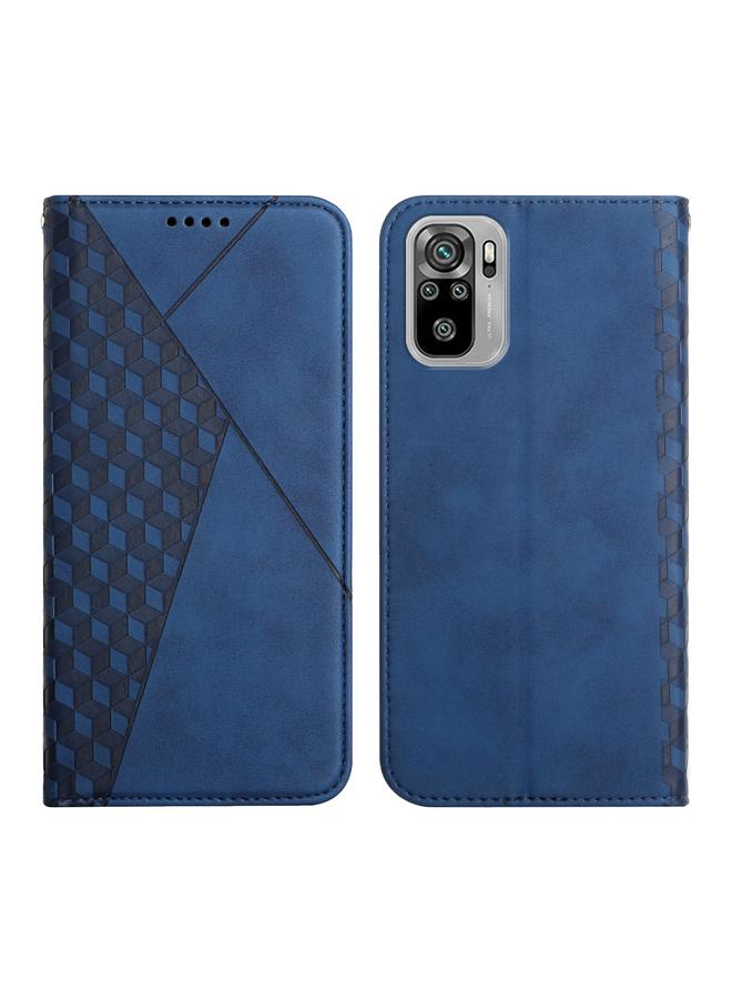The Bros Case For Xiaomi Redmi Note 10 4G Diamond Pattern Splicing Skin Feel Magnetic Horizontal Flip Leather Case with Card Slots & Holder & Wallet