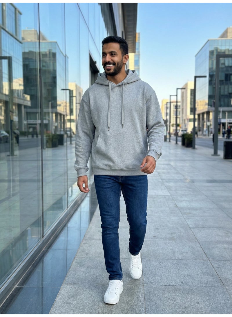 Alo Yoga Alo Unisex American Vintage Hoodie - Solid Color Loose Fit Cotton Hooded Sweatshirt for Casual & Sport Wear - Image 2