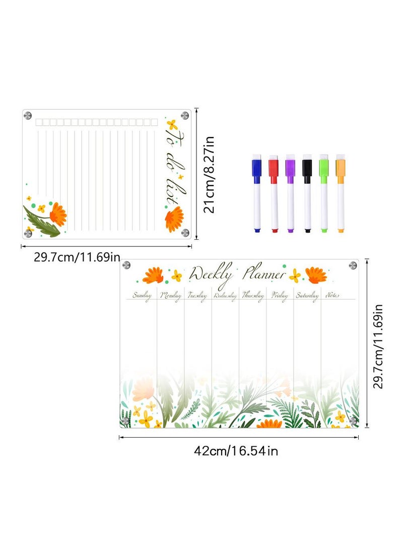 Magnetic Transparent Acrylic Week Plan Memo Message Board Erasable Magnetic Refrigerator Sticker - Image 4