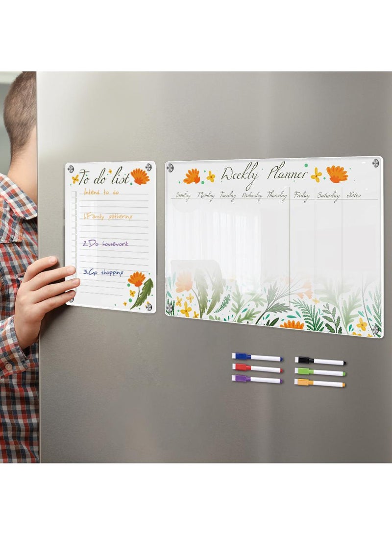 Magnetic Transparent Acrylic Week Plan Memo Message Board Erasable Magnetic Refrigerator Sticker - Image 5