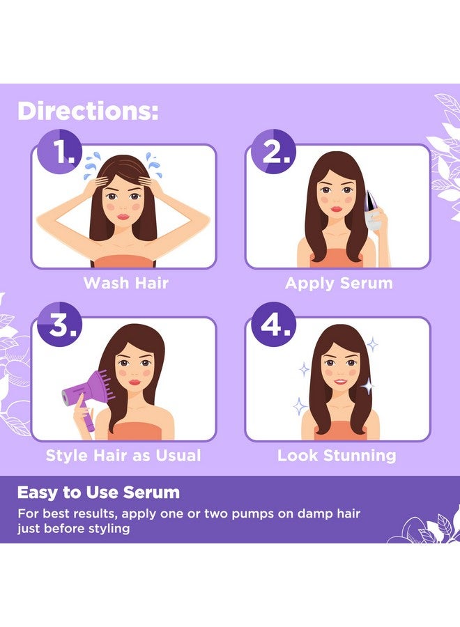 HerStyler Marula Oil Hair Serum - Anti Frizz Hair Serum for Frizzy and Damaged Hair - Marula Serum for Straightening - Hair Shine Serum - 2 Fl. Oz. - Image 4