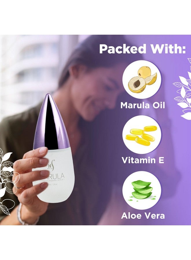 HerStyler Marula Oil Hair Serum - Anti Frizz Hair Serum for Frizzy and Damaged Hair - Marula Serum for Straightening - Hair Shine Serum - 2 Fl. Oz. - Image 3