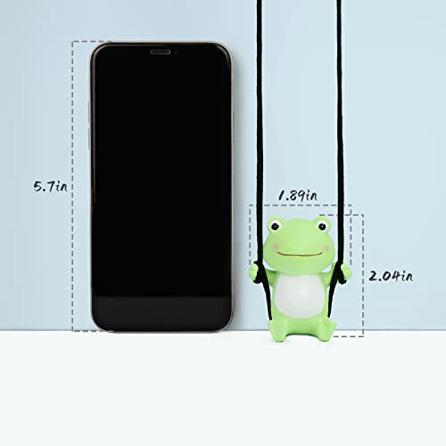 YGMONER Cute Swinging Frog Car Rear View Mirror Hanging Accessories Funny Car Interior Decor Gifts for Women Men (Frog) - Image 4