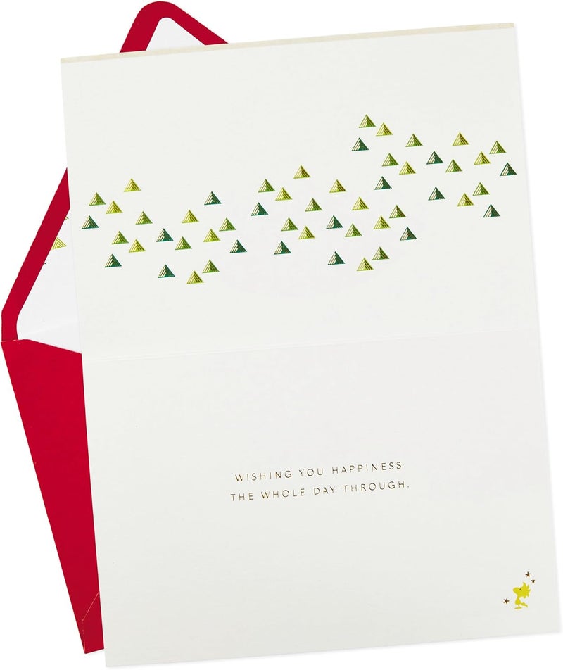 Hallmark Signature Peanuts Birthday Card featuring Snoopy in a Canoe - Image 2