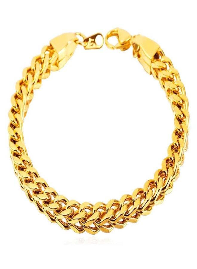 ZIVOM® 316L Stainless Steel 18K Gold Plated Wheat Design Bracelet For Men - Image 1