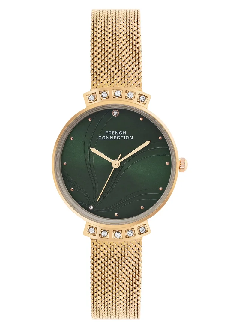 French Connection French Connection Women's Analog Watch With Gold Stainless Steel Bracelet 34 mm FCN00032C