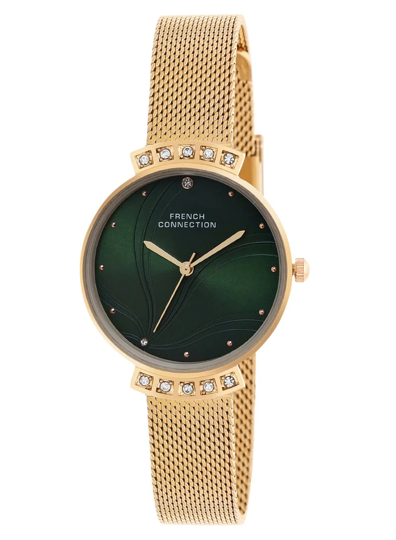 French Connection French Connection Women's Analog Watch With Gold Stainless Steel Bracelet 34 mm FCN00032C