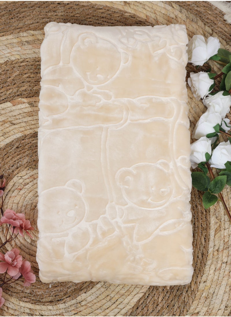Cute Baby - Bear Soft Baby Comfortable Blanket, Lightweight, and Foldable - Image 1