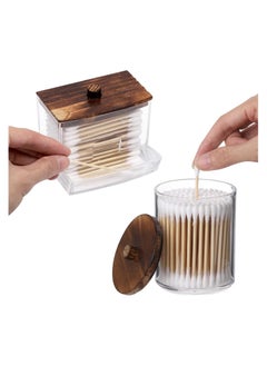 Anmi Three-Piece Pack For Storage Pharmacist Jar Organizer With Brown Wood Lid  - Image 3