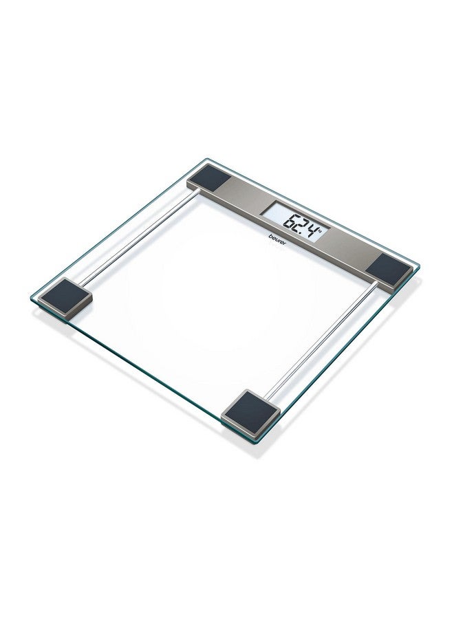 Beurer Gs 11 Glass Bathroom Weight Scale With Transparent Lcd Digital Display ,5 Years Warranty, 150 Kilograms  - Image 1