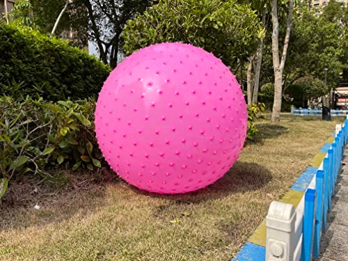 penepico Large Sensory Massage Ball for Kids 2 Pack 335 85CM Bouncy Exercise Balls for Toddlers Big Inflatable Toys with Tactile Spikes Outdoor Giant Yoga Balls Large Beach Ball BluePink - Image 5