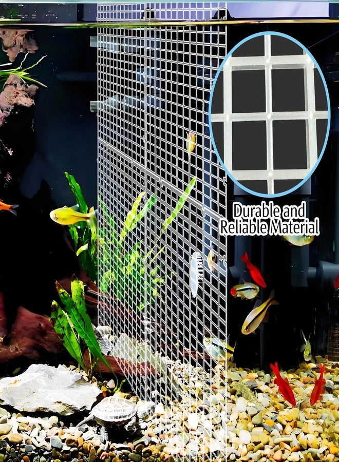 Hamiledyi Plastic Aquarium Divider with Clips Grid Panel Aquarium Lid Hood Fish Tank Divider Filter Bottom Isolation Pane Separator for Mixed Breeding(8 PCS,Transparent) - Image 2